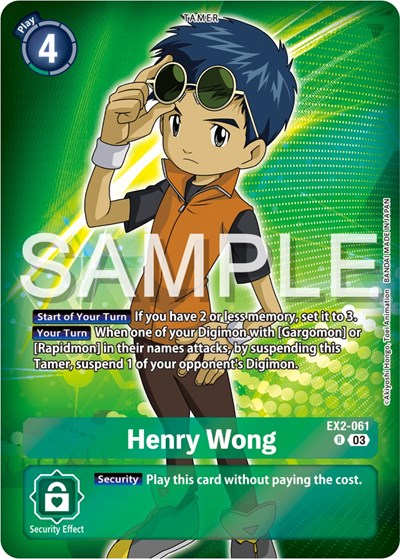 Henry Wong (Reprint) (Starter Deck 17: Double Typhoon Advanced Deck Set) Near Mint Foil