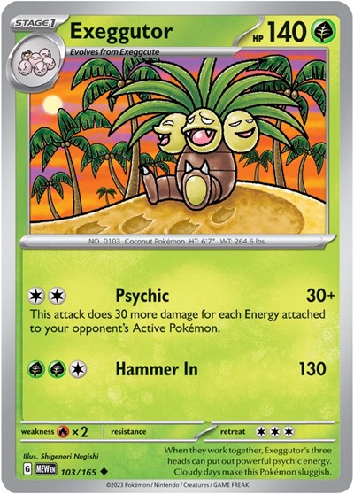 Exeggutor (Scarlet and Violet: 151) Near Mint