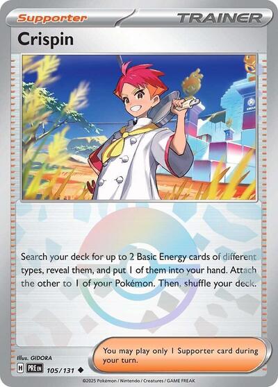 Crispin - 105/131 (Poke Ball Pattern) (SV: Prismatic Evolutions) Near Mint Holofoil