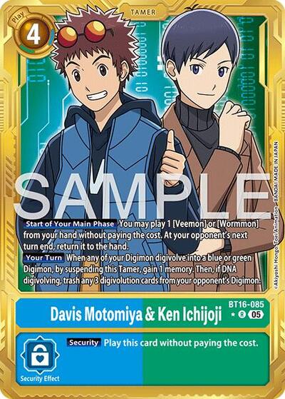 Davis Motomiya and Ken Ichijoji (Alternate Art) (Advanced Booster Digimon Generation) Near Mint Foil