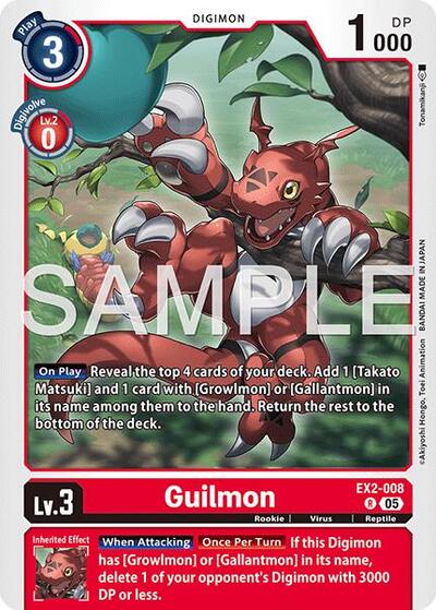 Guilmon (Advanced Booster Digimon Generation) Near Mint Foil - Nick Nack's Full Frontal Attack