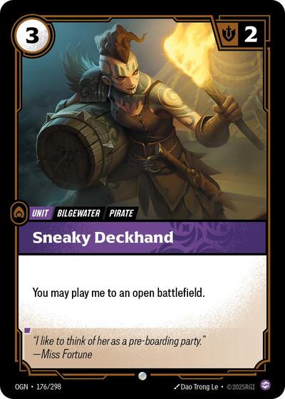 Sneaky Deckhand (Origins) Near Mint - Nick Nack's Full Frontal Attack