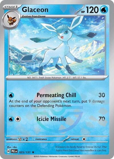 Glaceon (Poke Ball Pattern) (SV: Prismatic Evolutions) Near Mint Holofoil - Nick Nack's Full Frontal Attack