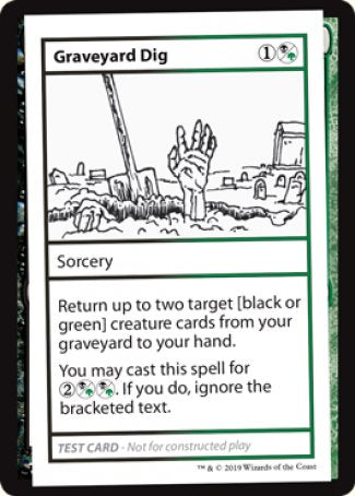 Graveyard Dig (Édition 2021) [Mystery Booster Playtest Cards] 