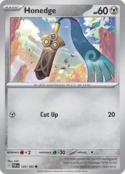 Honedge - 130 (Scarlet and Violet: Paradox Rift) Near Mint