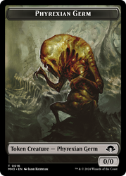 Phyrexian Germ // Emblem - Tamiyo, Seasoned Scholar Double-Sided Token [Modern Horizons 3 Tokens]