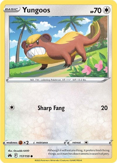 Yungoos (Crown Zenith) Near Mint Reverse Holofoil