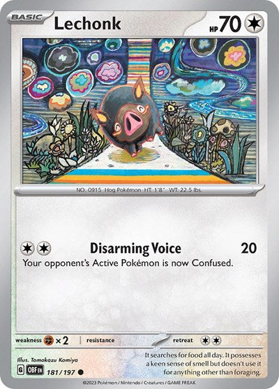 Lechonk - 181 (Scarlet and  Violet: Obsidian Flames) Near Mint