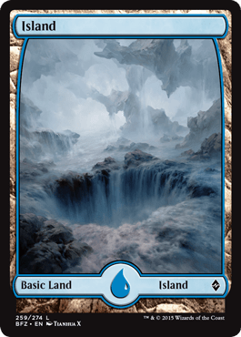 Island (259) (Full Art) (Battle for Zendikar) Near Mint - Nick Nack's Full Frontal Attack