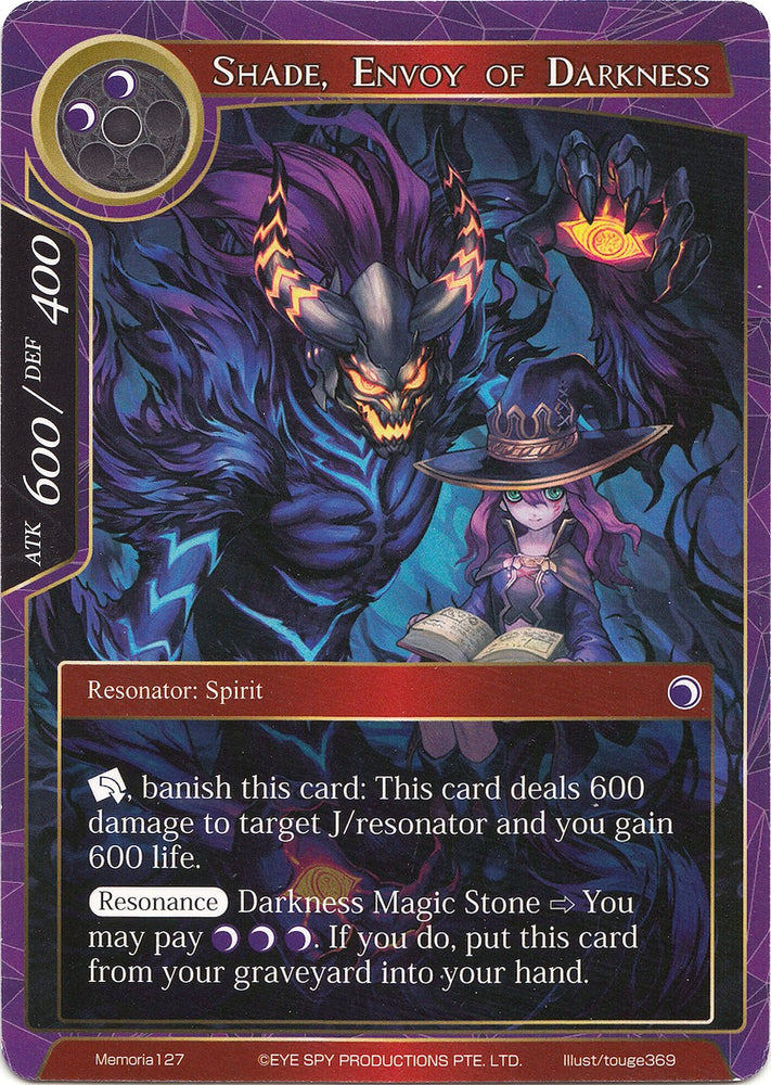 Shade, Envoy of Darkness (Memoria127) [Alice Origin Memoria Cards]