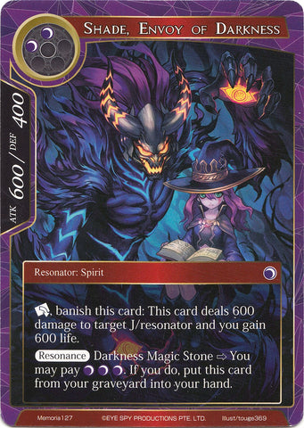 Shade, Envoy of Darkness (Memoria127) [Alice Origin Memoria Cards]