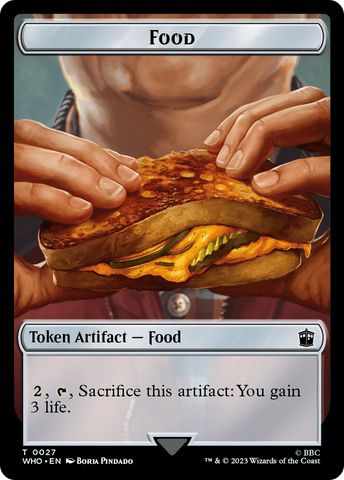 Alien Warrior // Food (0027) Double-Sided Token [Doctor Who Tokens]