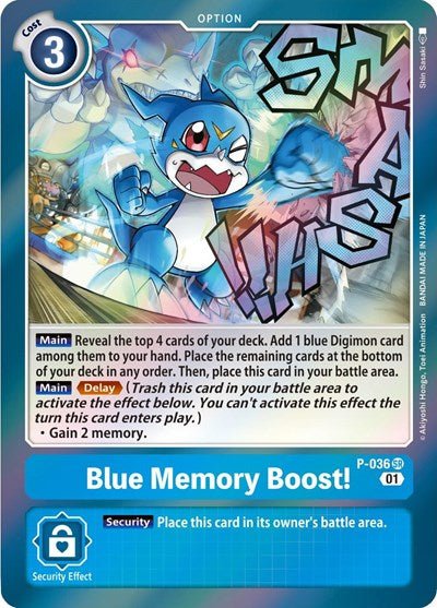 Blue Memory Boost! (Digimon Promotion Cards) Near Mint Foil - Nick Nack's Full Frontal Attack