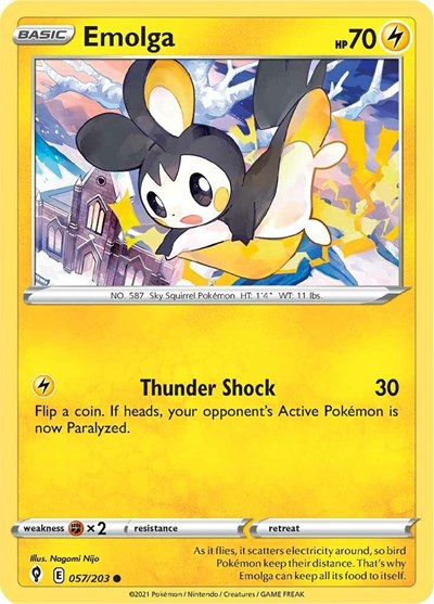 Emolga (SWSH07: Evolving Skies) Near Mint