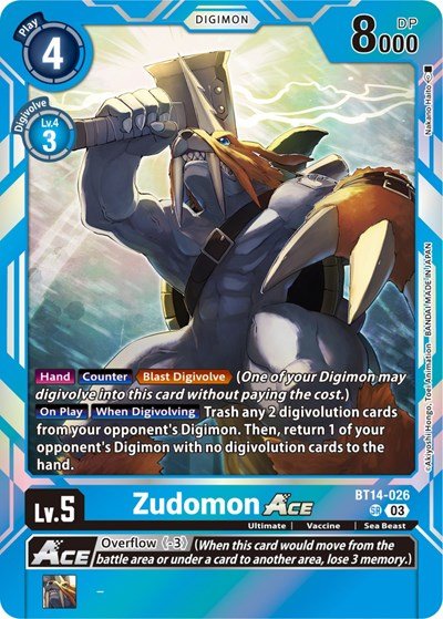 Zudomon Ace (Blast Ace) Near Mint Foil - Nick Nack's Full Frontal Attack