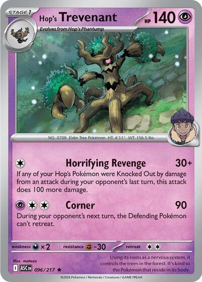 Hop's Trevenant - 096 (ME: Ascended Heroes) Near Mint Holofoil - Nick Nack's Full Frontal Attack