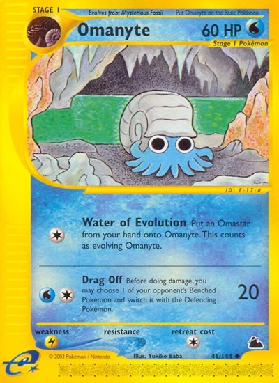 Omanyte (Skyridge) Light Play