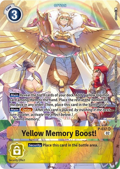 Yellow Memory Boost! P-037 (Digimon Adventure Box 2) (Digimon Promotion Cards) Near Mint Foil