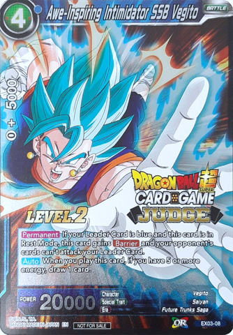 Intimidateur impressionnant SSB Vegito (Niveau 2) (EX03-08) [Cartes de promotion de juge] 