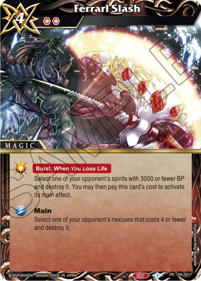Ferrarl Slash (Battle Spirits Saga Promo Cards) Near Mint Holofoil