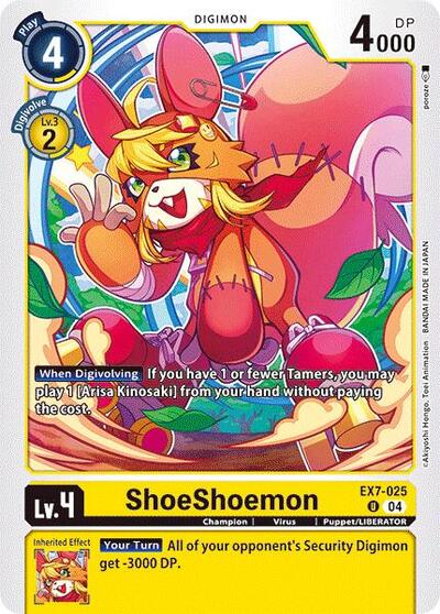 ShoeShoemon (Digimon LIBERATOR) Near Mint - Nick Nack's Full Frontal Attack