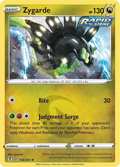 Zygarde (SWSH07: Evolving Skies) Near Mint Holofoil - Nick Nack's Full Frontal Attack