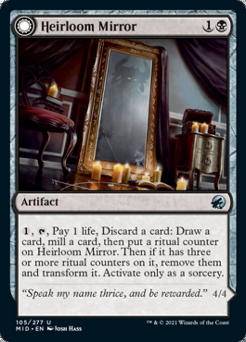 Heirloom Mirror / Inherited Fiend (Innistrad: Midnight Hunt) Near Mint - Nick Nack's Full Frontal Attack