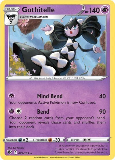 Gothitelle (SWSH03: Darkness Ablaze) Near Mint - Nick Nack's Full Frontal Attack
