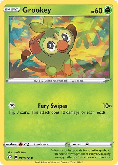 Grookey (Shining Fates) Near Mint - Nick Nack's Full Frontal Attack