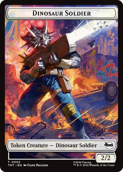 Dinosaur Soldier / Copy Double-Sided Token (Teenage Mutant Ninja Turtles) Near Mint