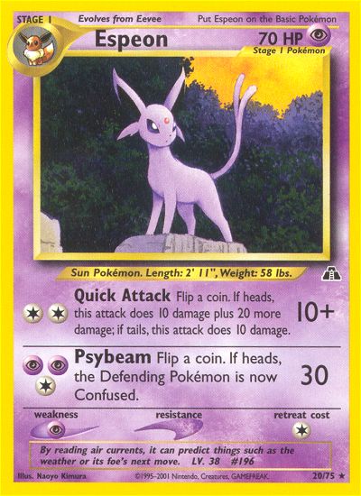 Espeon (Neo Discovery) Light Play 1st Edition