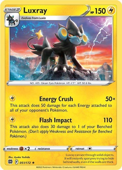 Luxray (SWSH09: Brilliant Stars) Near Mint - Nick Nack's Full Frontal Attack