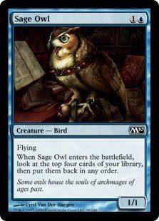 Sage Owl (Magic 2010 Core Set) Near Mint - Nick Nack's Full Frontal Attack