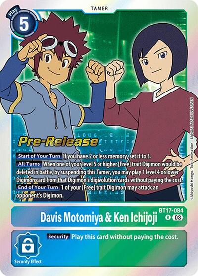 Davis Motomiya and Ken Ichijoji (Secret Crisis Pre-Release Cards) Near Mint Foil