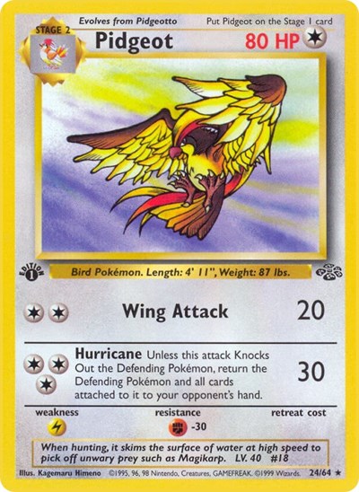 Pidgeot (24) (Jungle) Heavy Play Unlimited