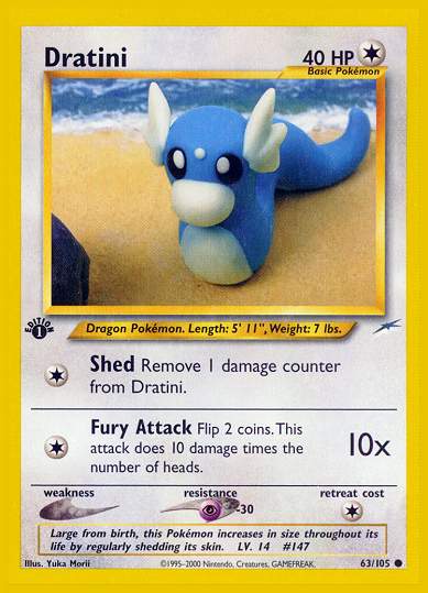 Dratini (Neo Destiny) Light Play 1st Edition