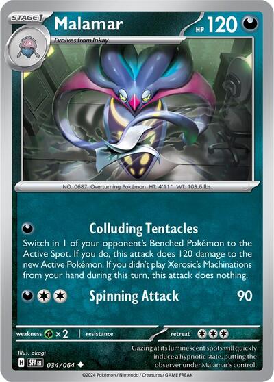 Malamar (SV: Shrouded Fable) Near Mint Reverse Holofoil