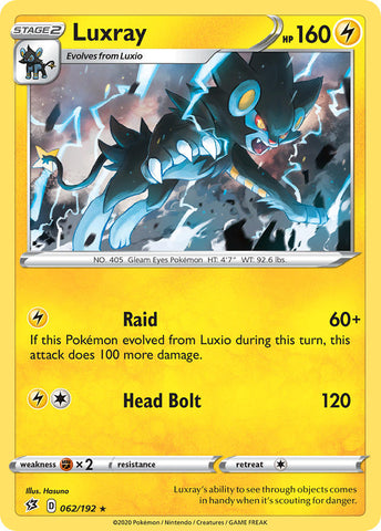 Luxray (062/192) (Thème Deck Exclusif) [Épée et Bouclier : Rebel Clash] 