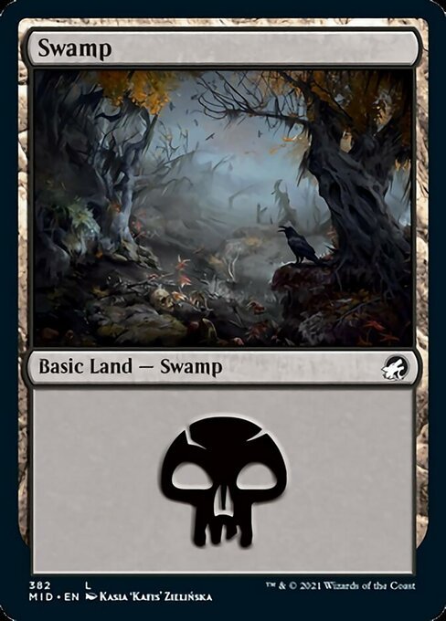 Swamp (382) (Innistrad: Midnight Hunt) Near Mint - Nick Nack's Full Frontal Attack