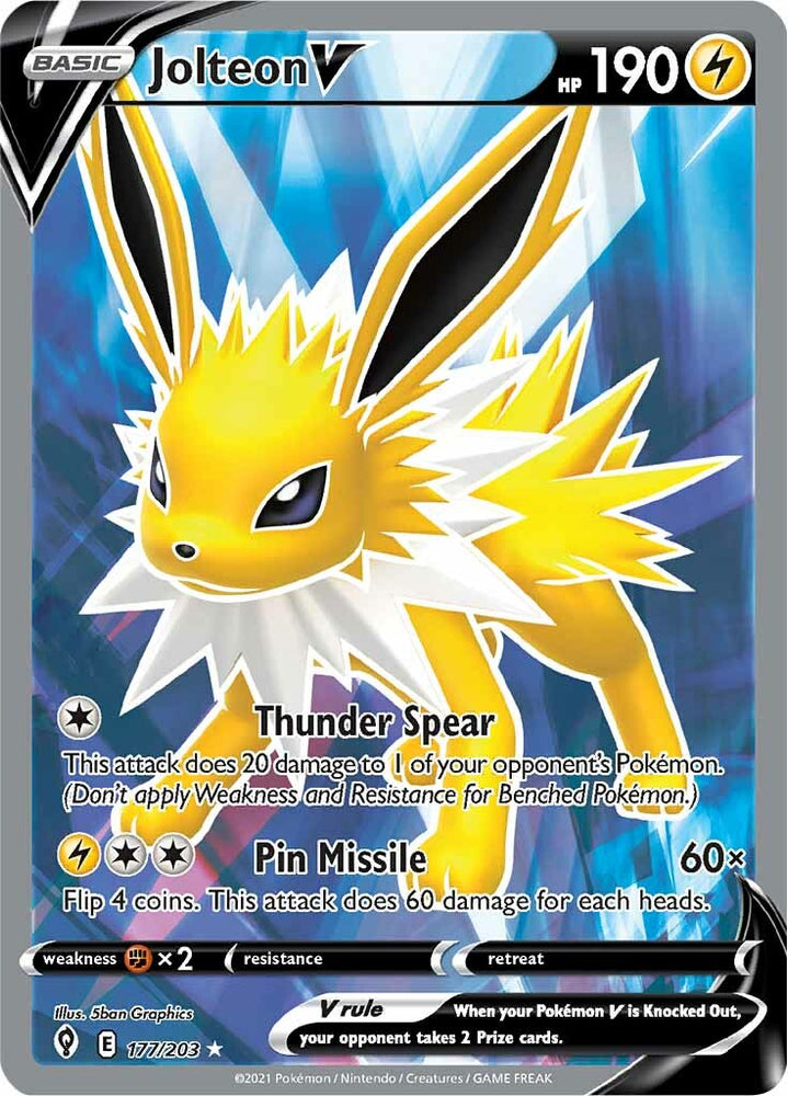 Jolteon V (177/203) [Épée et bouclier : ciels en évolution] 