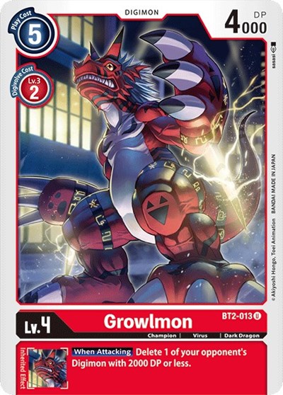 Growlmon (Release Special Booster) Near Mint