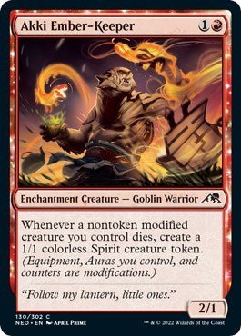 Akki Ember - Keeper (Kamigawa: Neon Dynasty) Near Mint - Nick Nack's Full Frontal Attack