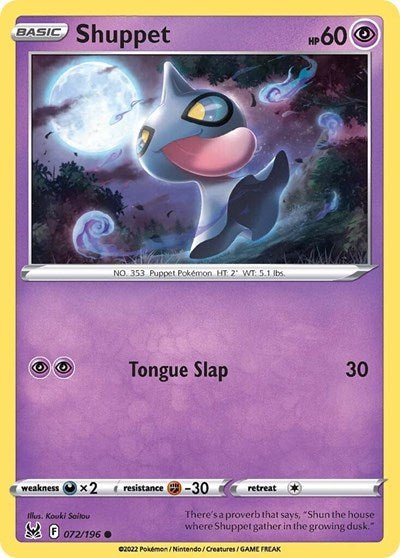 Shuppet (SWSH11: Lost Origin) Near Mint - Nick Nack's Full Frontal Attack