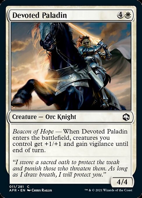 Devoted Paladin (Adventures in the Forgotten Realms) Near Mint - Nick Nack's Full Frontal Attack