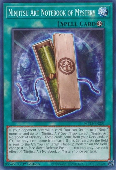Ninjitsu Art Notebook of Mystery (25th Anniversary Tin: Dueling Heroes Mega Pack) Light Play 1st Edition