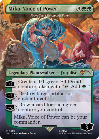 Miku, Voice of Power - Freyalise, Llanowar's Fury [Secret Lair Drop Series]