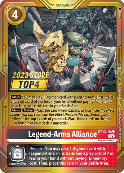 Legend-Arms Alliance (2023 Store Top 4) (Starter Deck 13: Ragnaloardmon) Near Mint Foil