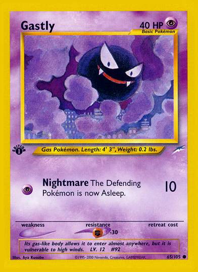 Gastly (Neo Destiny) Light Play 1st Edition