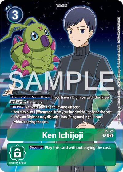 Ken Ichijoji P - 125 (Digimon Adventure 02: The Beginning Set) (Digimon Promotion Cards) Near Mint Foil - Nick Nack's Full Frontal Attack