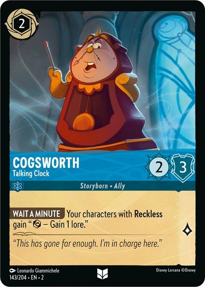 Cogsworth - Talking Clock (Rise of the Floodborn) Near Mint - Nick Nack's Full Frontal Attack